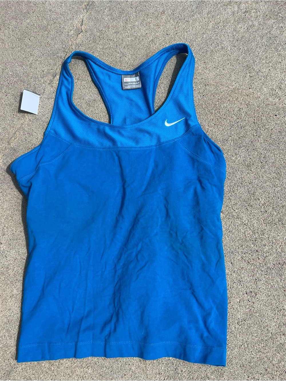 Vintage Y2K Nike Women's Blue Racerback Tank Top